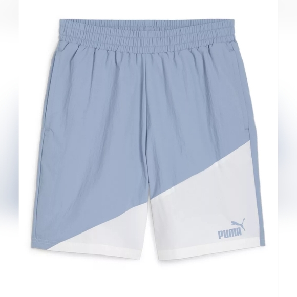 PUMA Mens Power Colorblock Woven 8 Inch Shorts Casual Bottoms - Picture 1 of 4